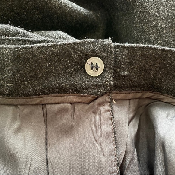 Vintage L.L. Bean Wool Wrap Skirt 31” Charcoal Gray Unisex Winter Grunge Goth 14 - Picture 6 of 7